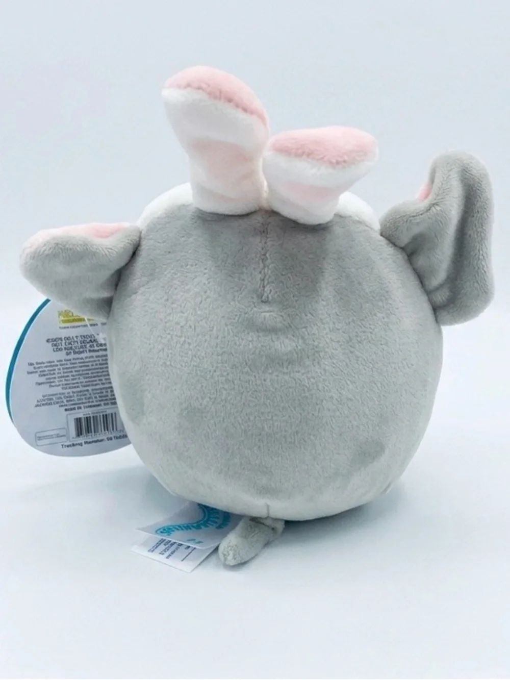 Squishmallows Cherish Grey and Pink Elephant Plush Bag